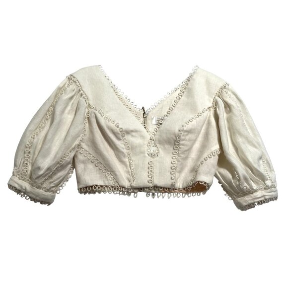 Zimmermann Painted Heart Tear Bodice in White - Picture 1 of 5